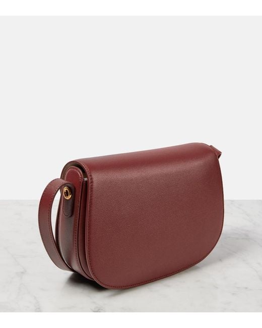 Loro Piana Purple Ghiera Small Leather Crossbody Bag