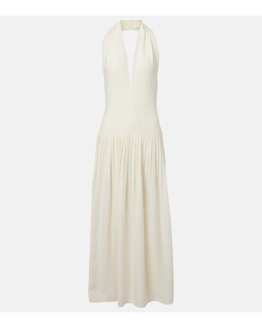 Proenza Schouler White Tala Halterneck Georgette Maxi Dress