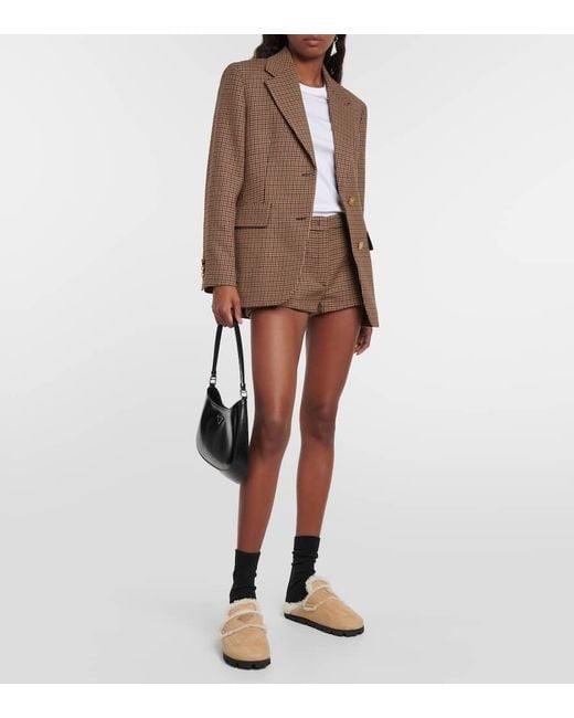 Prada Natural Slippers Aus Veloursleder