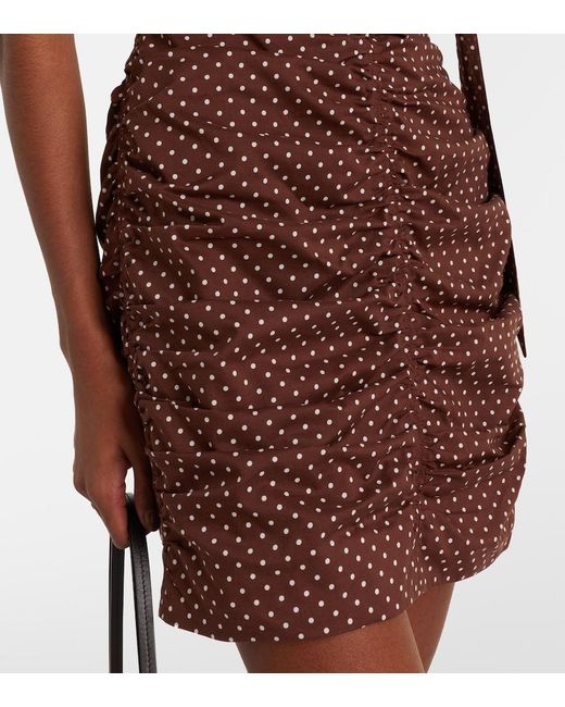 Posse Brown Edie Polka-Dot Minidress