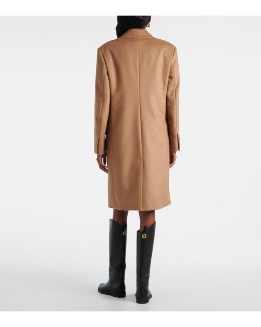 Max Mara Brown Cosa Double-Breasted Camel Hair Coat