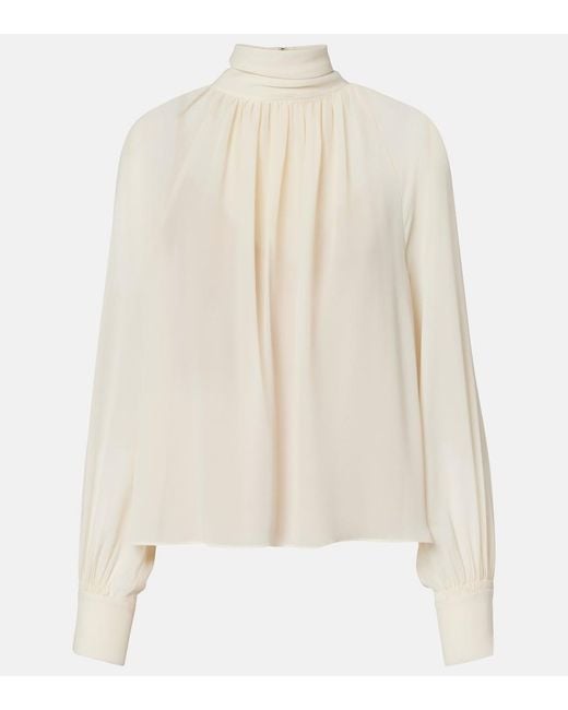 Vince Natural Chiffon Blouse