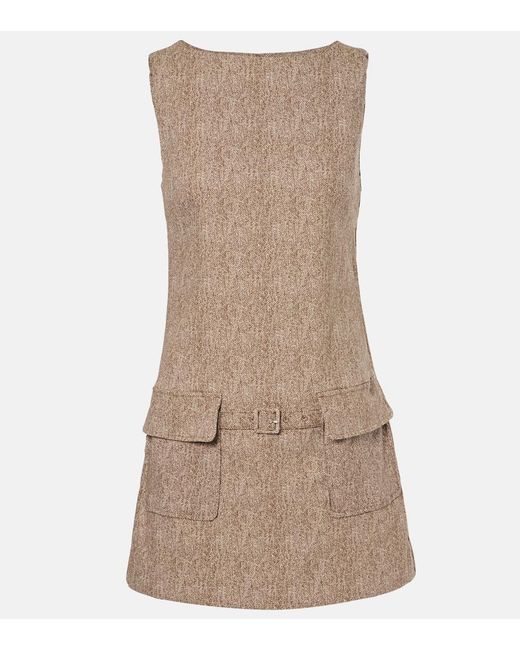 Staud Brown Sheila Belted Midi Dress
