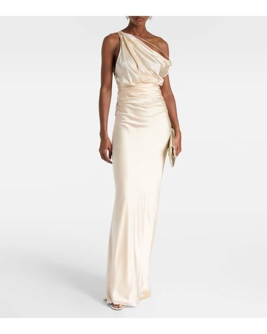 The Sei Natural Robe Aus Seidensatin