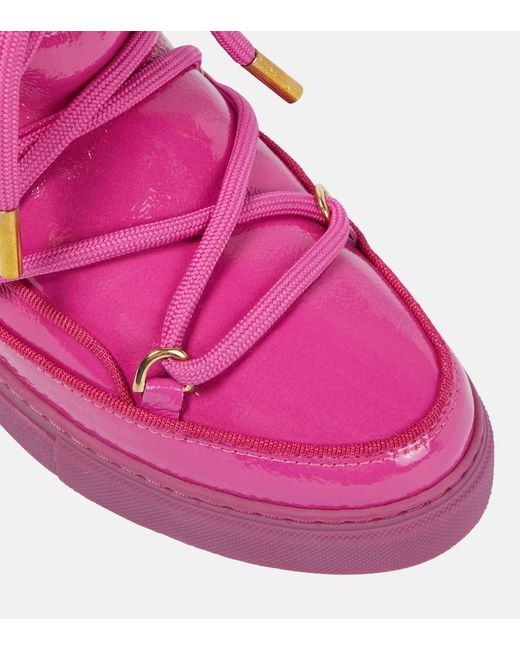 Inuikii Pink Sneaker Classic Leather Ankle Boots