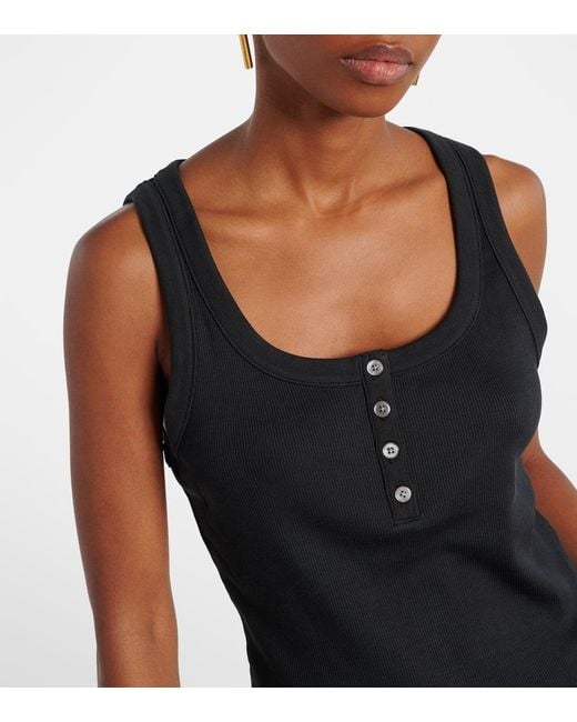 Veronica Beard Blue Abbott Cotton-Blend Tank Top