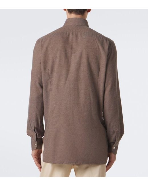 Camicia di Kiton in Brown da Uomo