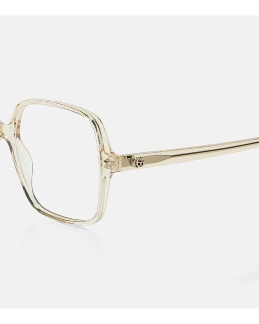 Gucci Natural Eckige Brille Optical Native Gg