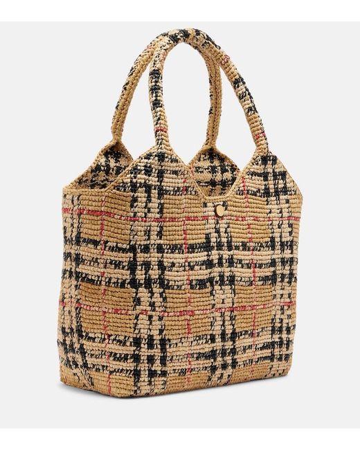 Shopper Check Large di Burberry in Metallic