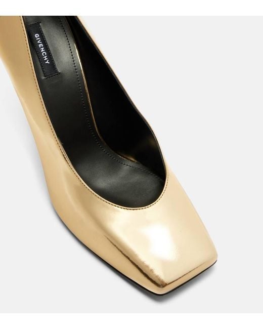 Givenchy Metallic Sliced Square 95 Patent Leather Pumps