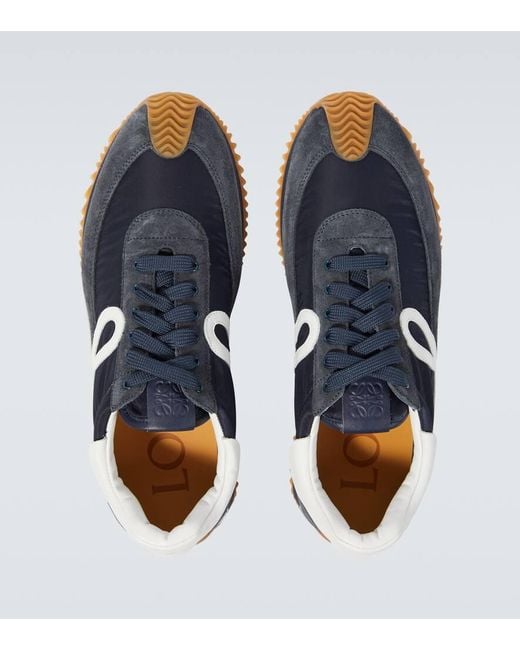 Sneakers Flow Runner Con Suede di Loewe in Blue da Uomo