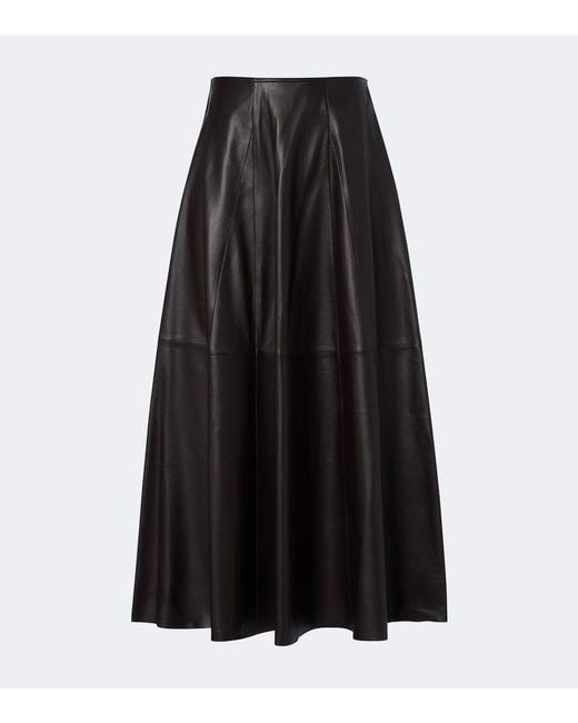 Arma Black Eleni Suede Midi Skirt