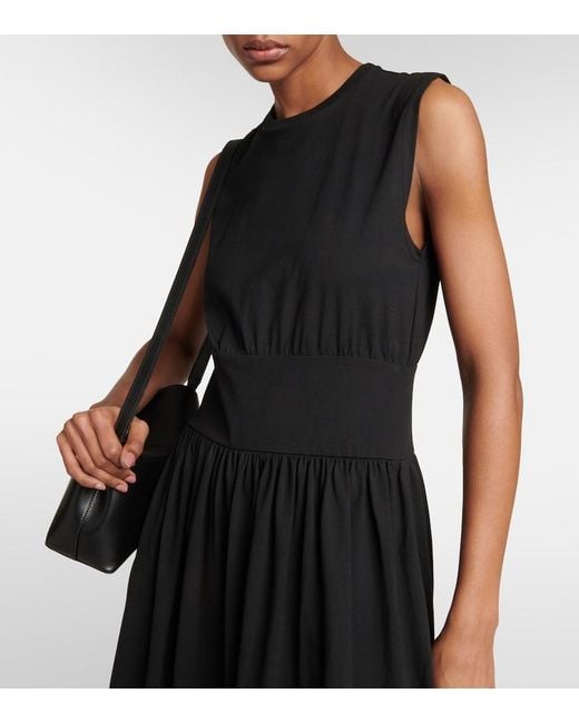 Totême  Black Sleeveless Cotton Midi Dress