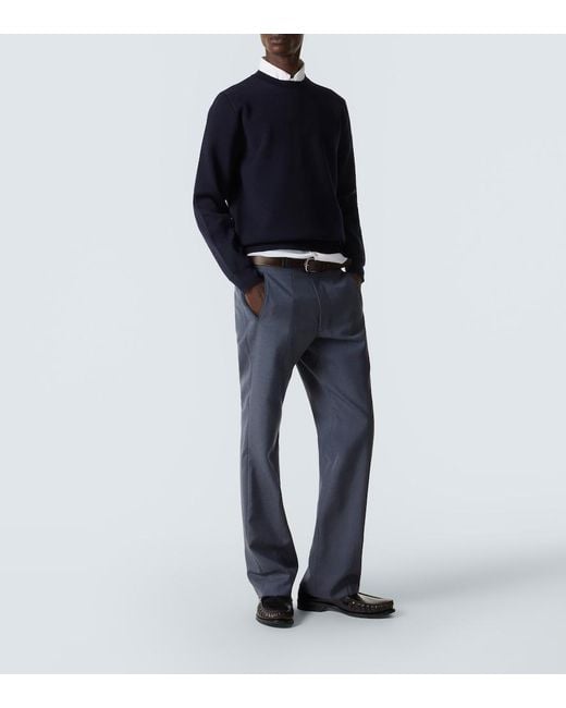 Prada Blue Wool-Blend Sweater for men