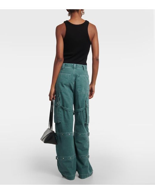 Jeans Anchos Vivian Strap De Tiro Medio Agolde de color Green