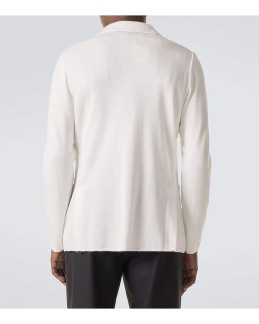 Lardini White Cotton Blazer for men
