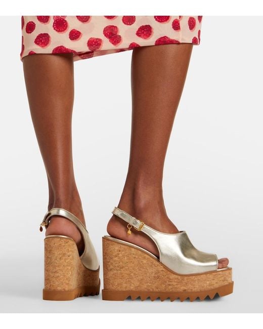 Stella McCartney Brown Sneak-Elyse Slingback Sandals