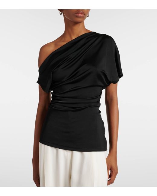 TOVE Black Edel Draped Top