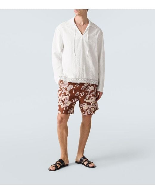 Commas Hemd Mit Haekelstrick in White für Herren