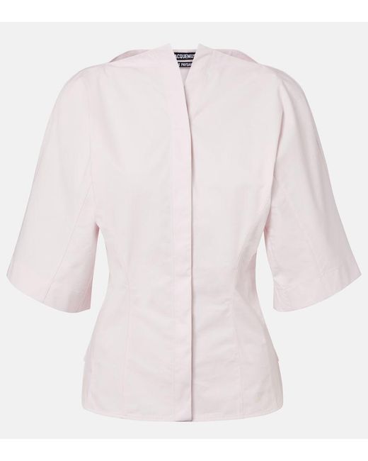 Jacquemus Pink Moisson Cotton Poplin Shirt