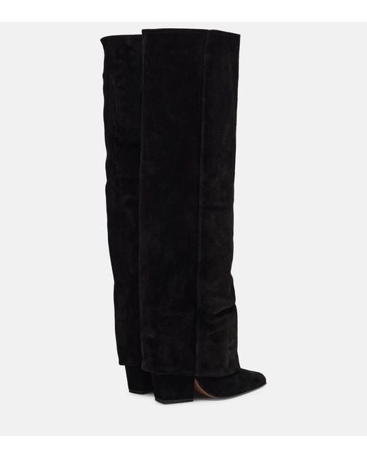 Paris Texas Black Jane 60 Suede Knee-High Boots