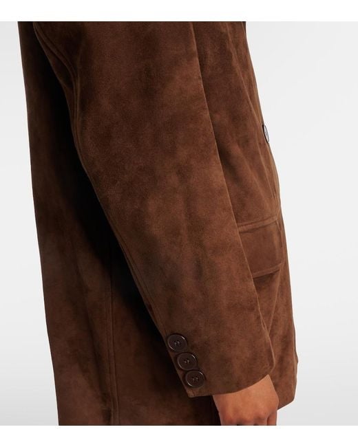 Nour Hammour Brown Voltia Suede Jacket