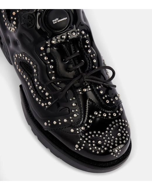 Noir Kei Ninomiya Black Studded Brogue Sneakers