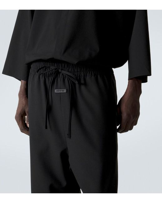 Fear Of God Black Virgin Wool Wide-Leg Pants for men