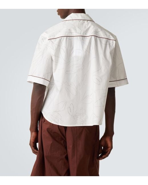 Camisa De Algodon Estampada Plan C de hombre de color White