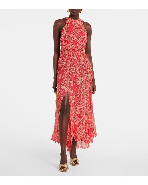 Poupette Red Bedrucktes Maxikleid Celie