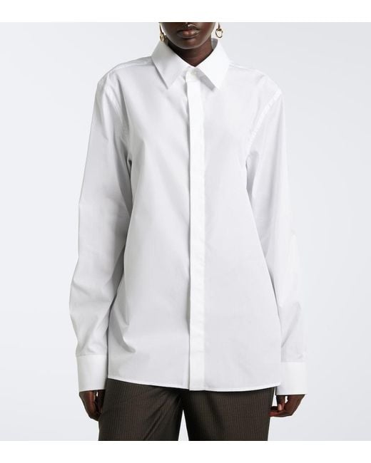 Gucci White Cotton Poplin Shirt