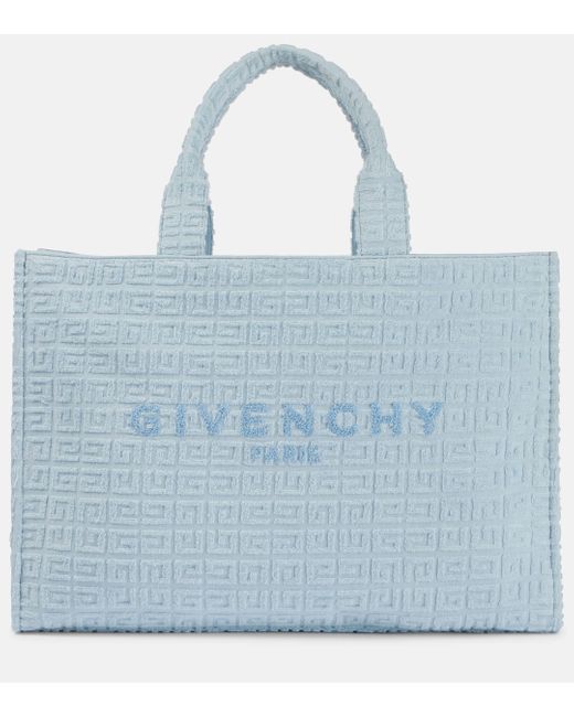Givenchy Blue Plage G-tote Medium 4g Terry Tote Bag