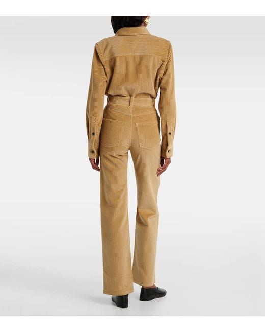 Pantaloni Flared di Bottega Veneta in Natural