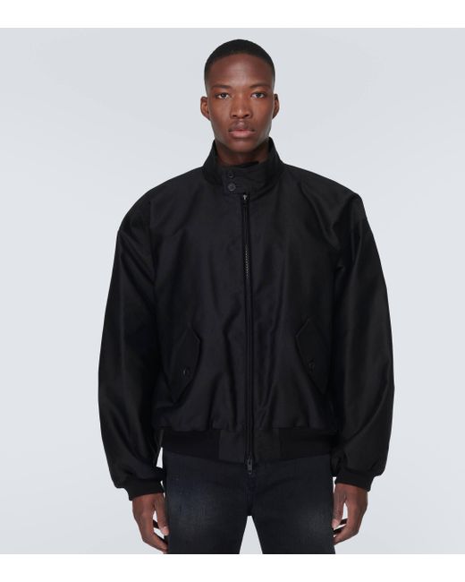 Balenciaga Black Harrington Cotton Bomber Jacket for men