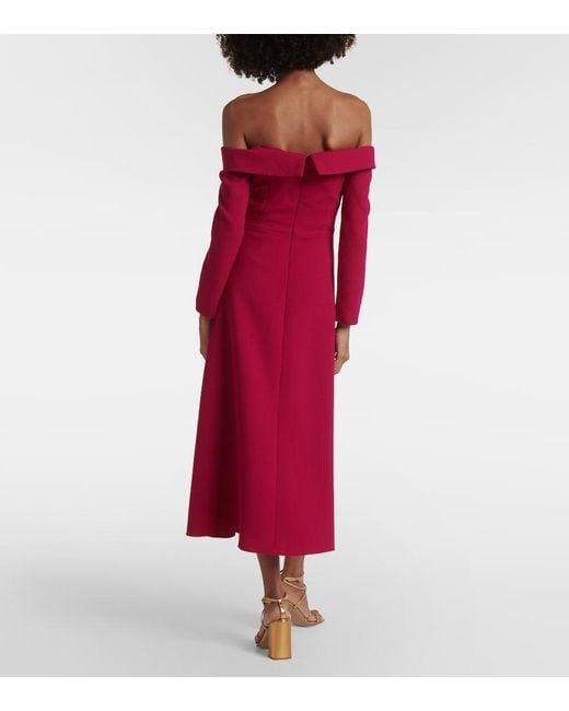 Markarian Purple Cybil Wool Midi Dress