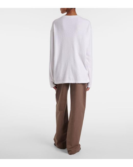 Sudadera Kabira De Algodon Oversized The Row de color White