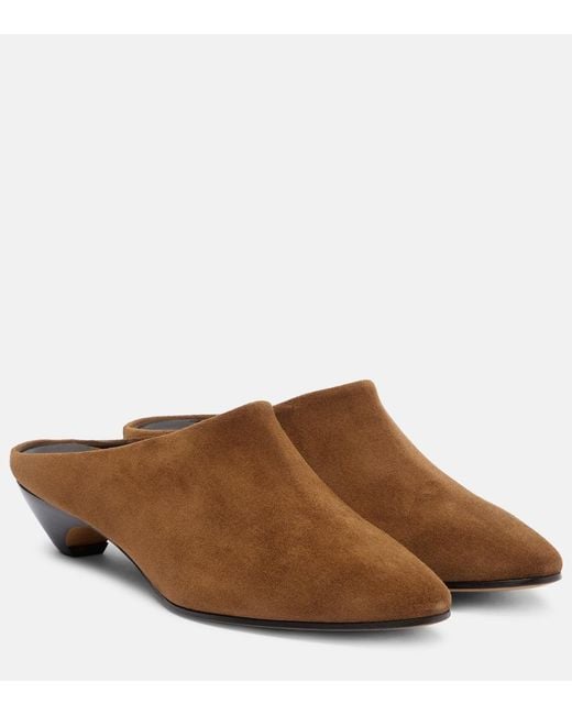 Le Monde Beryl Brown Allegra Suede Mules