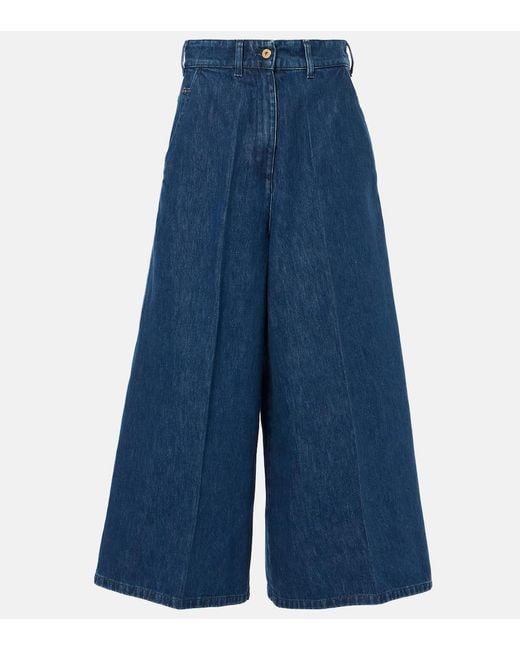 Jean Ample A Taille Haute Patou en coloris Blue