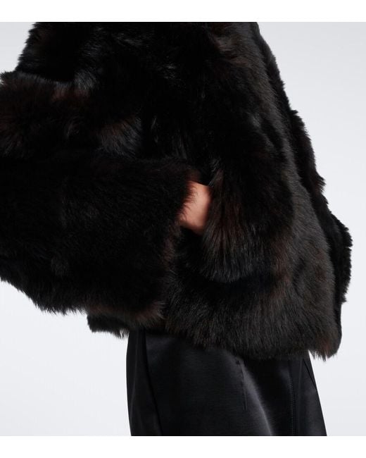 Nour Hammour Black Dianne Shearling Jacket