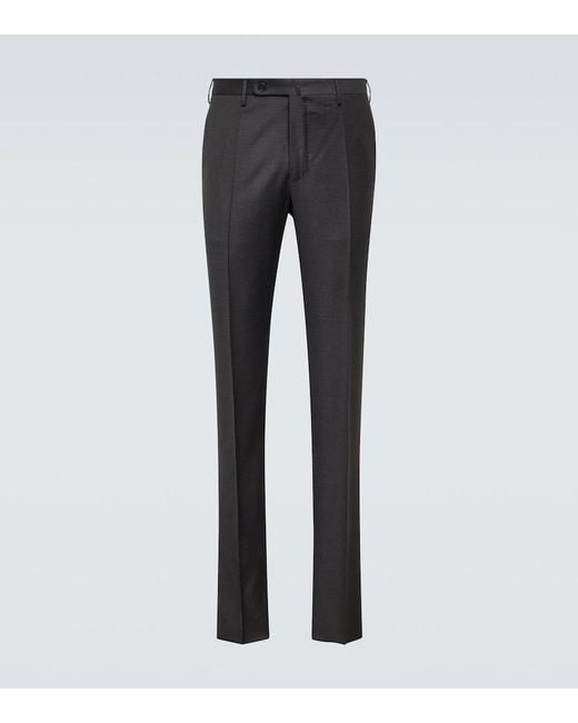 Slowear Gray Virgin Wool Tapered Pants for men