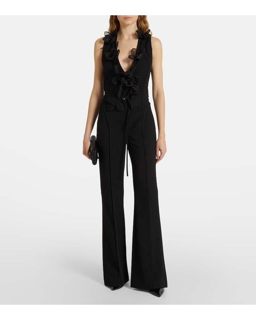 Pantalones Flared De Tiro Alto Con Apliques ROTATE BIRGER CHRISTENSEN de color Blue