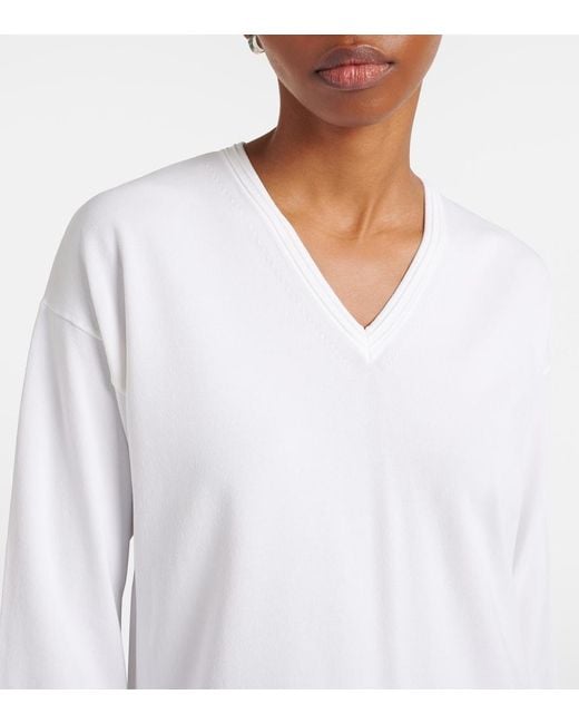 Max Mara White Embroidered Top