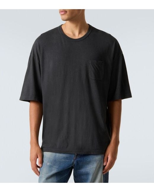 Visvim Black Jumbo Cotton-Blend T-Shirt for men
