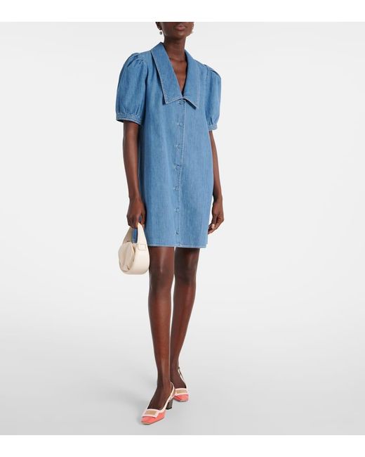 FRAME Blue Minikleid Sailor Aus Denim