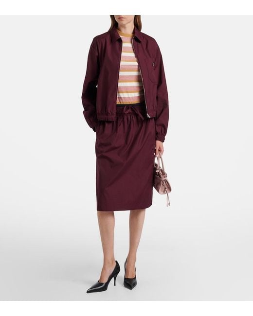 Prada Purple Logo Blouson Jacket