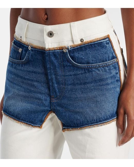 Jean Paul Gaultier Blue Petit Grand Trompe L'Oeil Straight Jeans