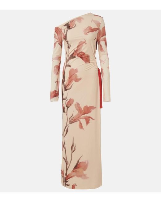 Sir Natural Floral One-Shoulder Maxi Dress