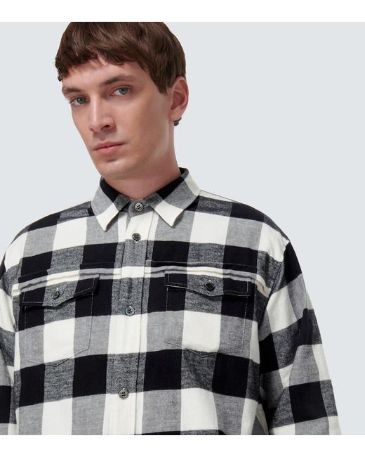 Undercover Black Checked Cotton Shirt for men