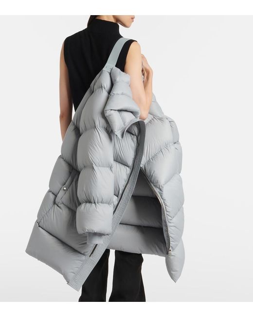 Rick Owens Gray Turtle Oversized Down Jacket
