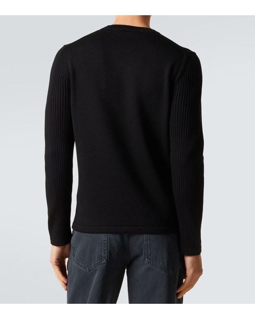 Prada Black Virgin Wool Sweater for men